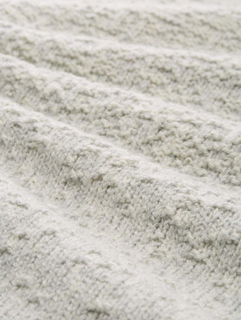 Tom Tailor Strickpullover mit Struktur - Grey Gradient Knit