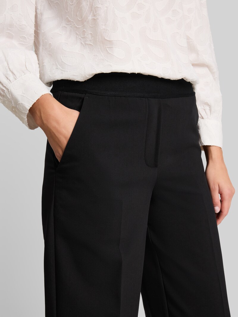 Tom Tailor Straight Hose mit Bügelfalte - Deep Black