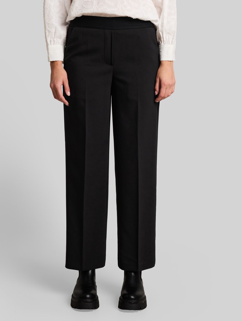 Tom Tailor Straight Hose mit Bügelfalte - Deep Black