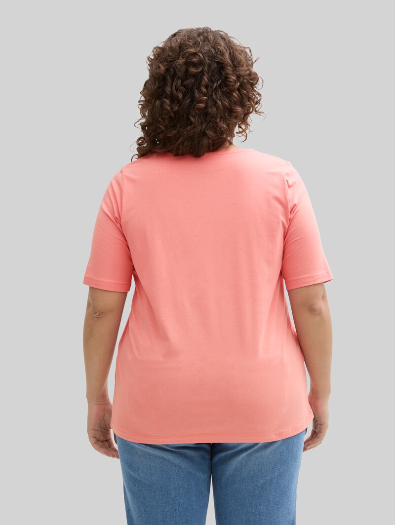 Tom Tailor Plus Size - T-Shirt mit Print - Rosewood Pink