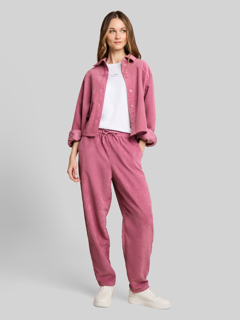 Tom Tailor Barrel Cordhose mit Kordelzug - Dusty Berry