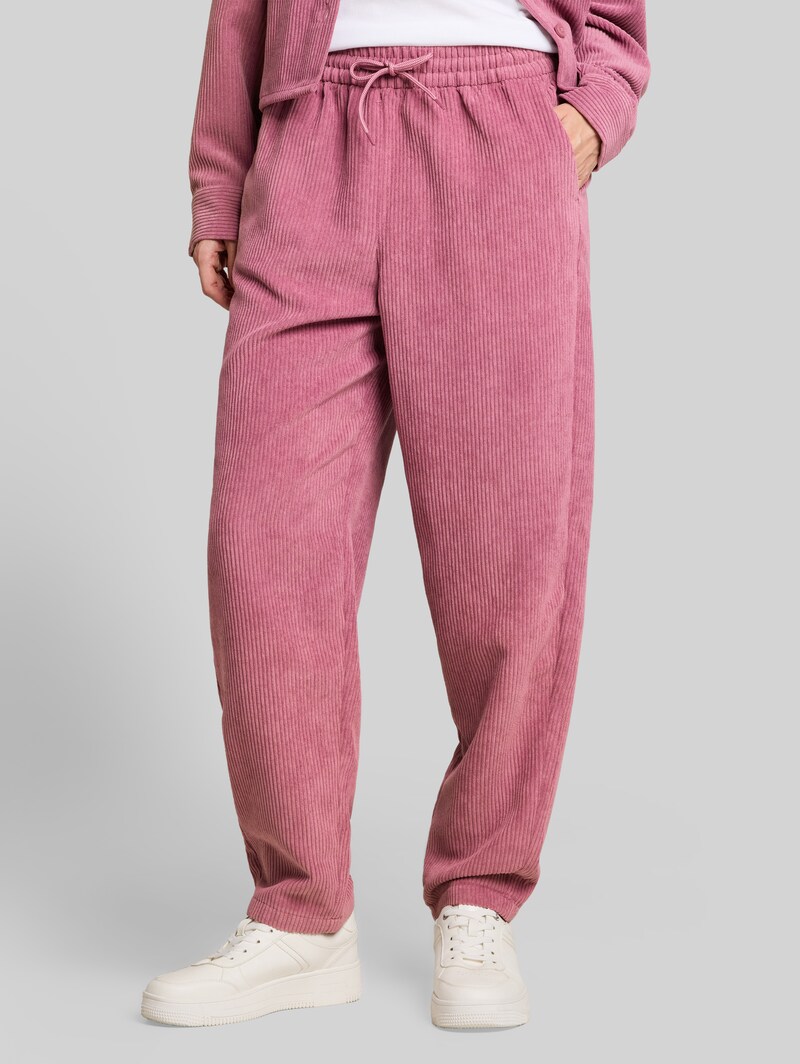 Tom Tailor Barrel Cordhose mit Kordelzug - Dusty Berry