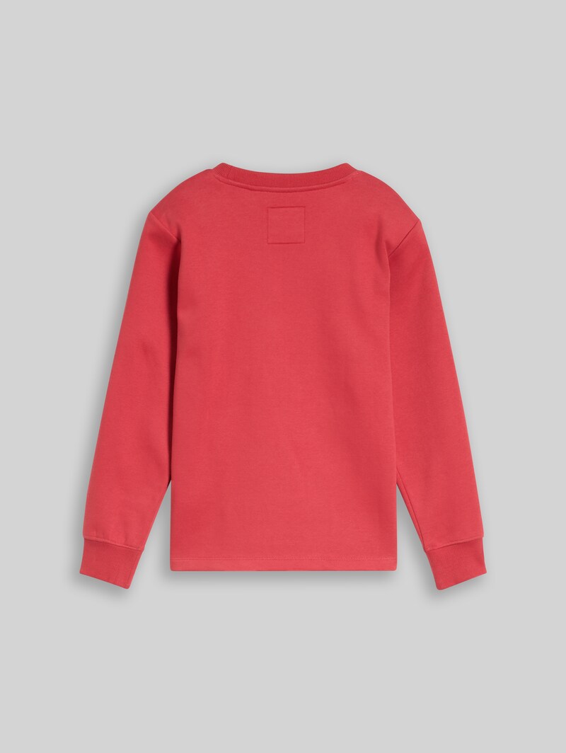 Tom Tailor Sweatshirt mit Schriftzug - Fresh Cardinal Red Tom Tailor Sweatshirt mit Schriftzug - Fresh Cardinal Red