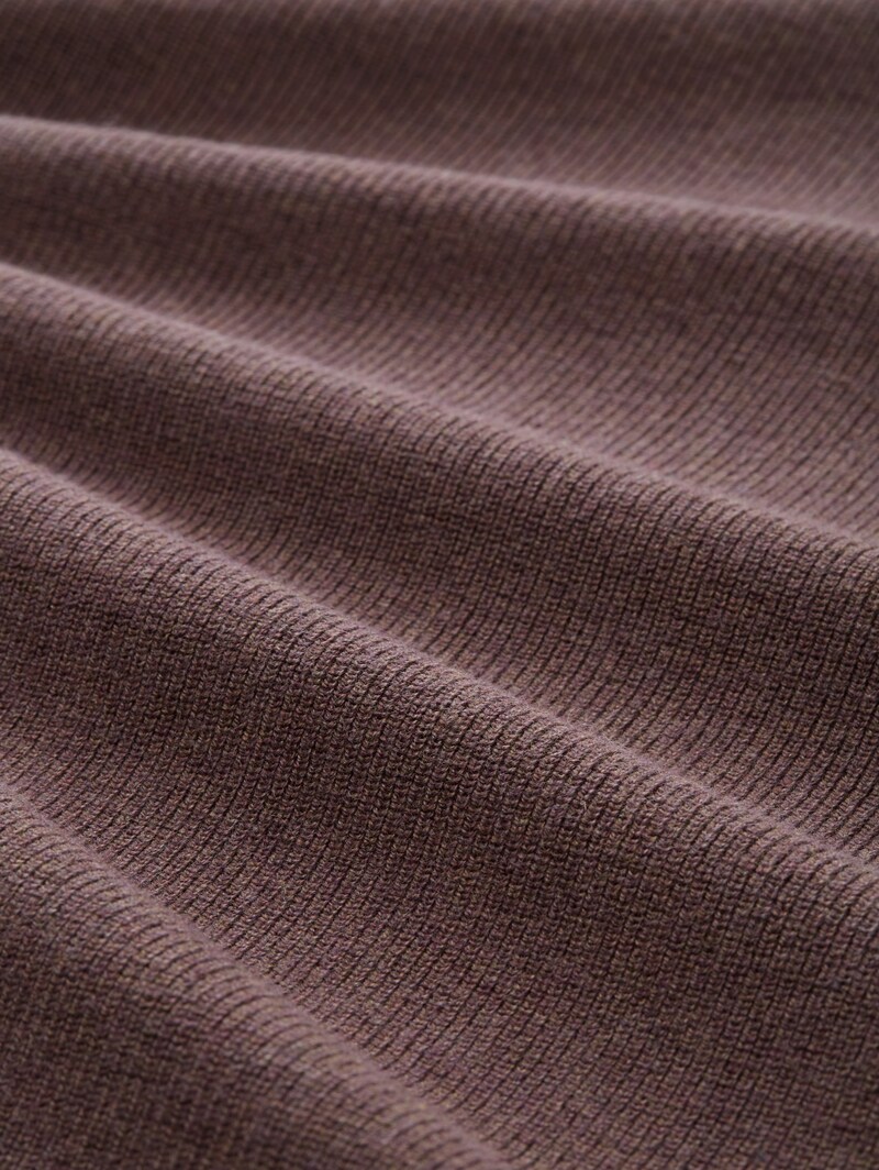 Tom Tailor Strickpullover mit Wollanteil - Bag Brown Melange