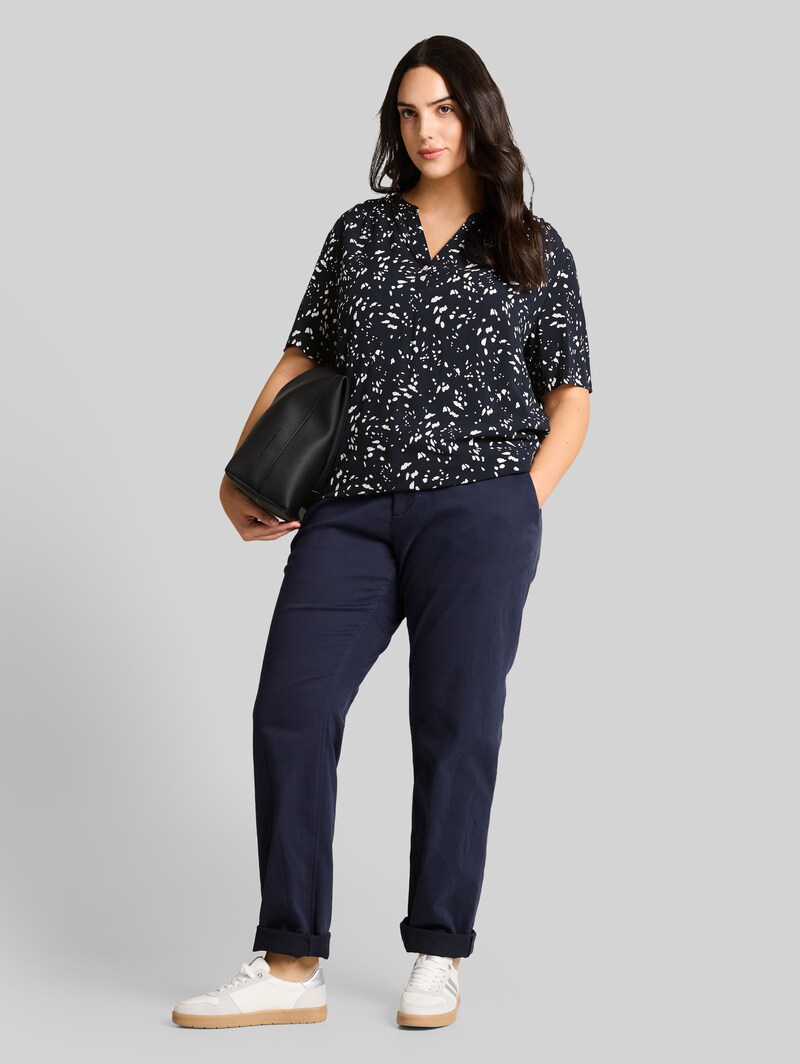 Tom Tailor Plus Size - Bluse mit Muster - Navy Dot