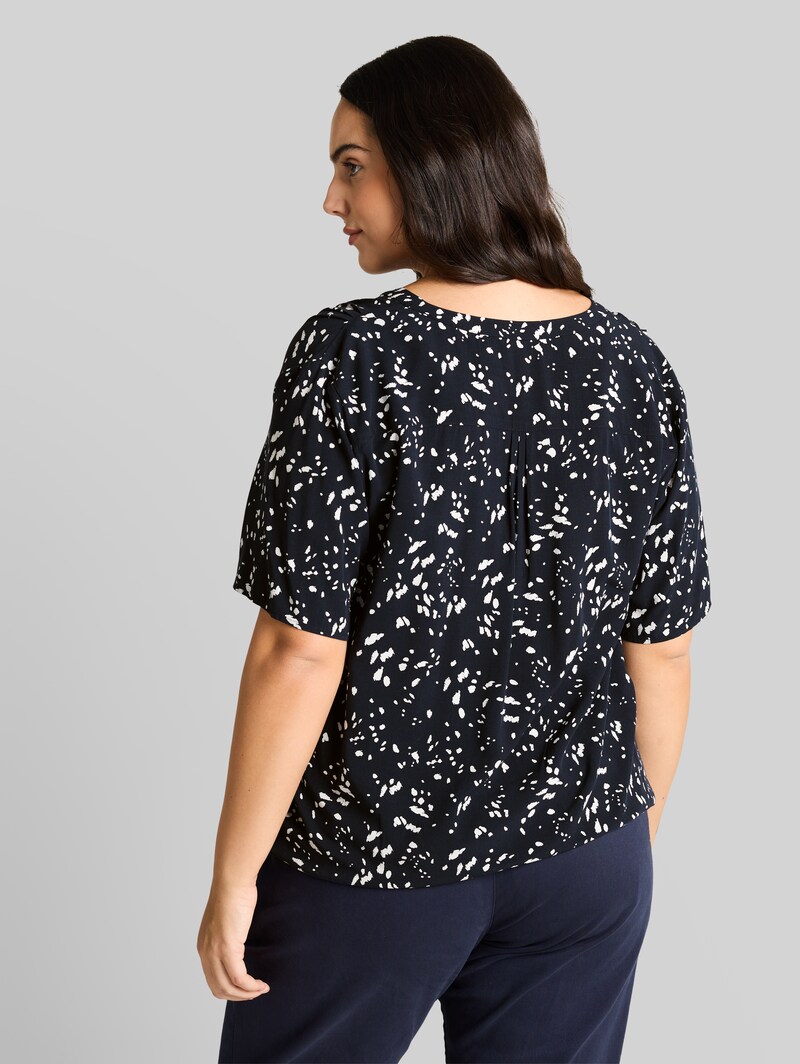Tom Tailor Plus Size - Bluse mit Muster - Navy Dot