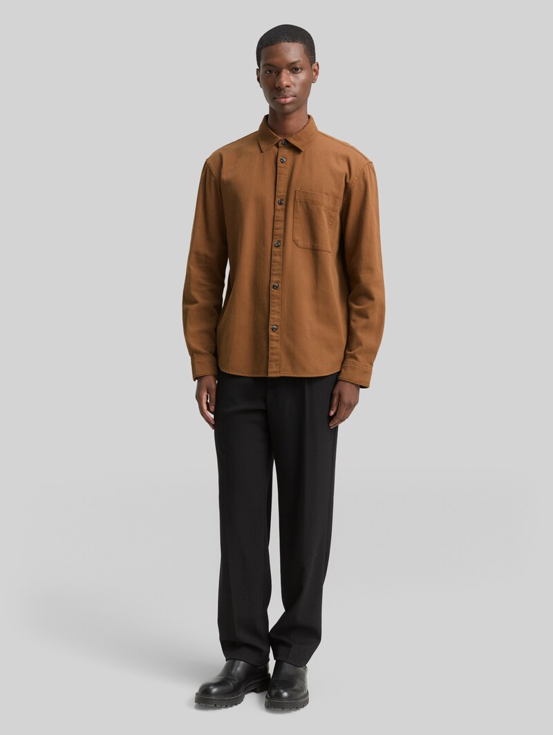 Tom Tailor Relaxed Fit Hemd mit Brusttasche - Golden Clay
