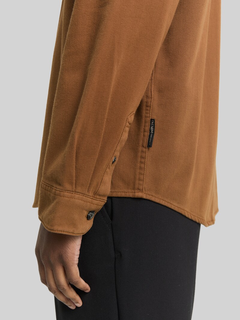 Tom Tailor Relaxed Fit Hemd mit Brusttasche - Golden Clay