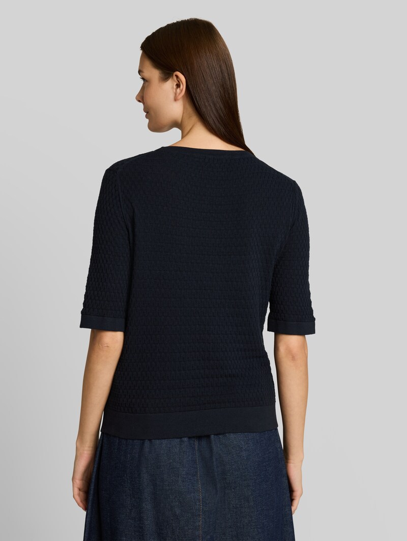 Tom Tailor Strickpullover aus Baumwolle - Sky Captain Blue