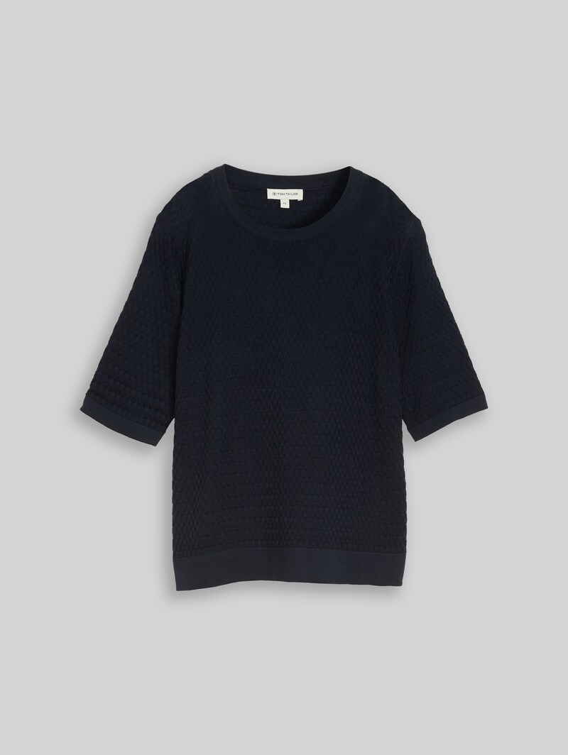 Tom Tailor Strickpullover aus Baumwolle - Sky Captain Blue