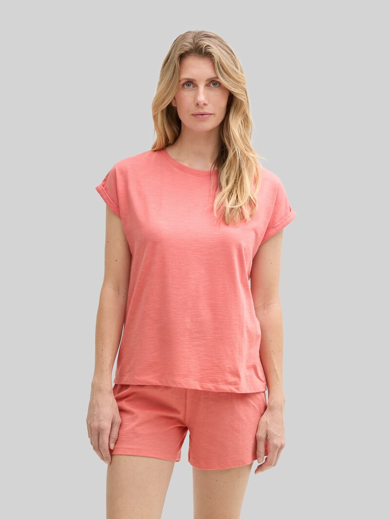Tom Tailor Pyjama-Set mit Text-Print - Red-medium-solid Tom Tailor Pyjama-Set mit Text-Print - Red-medium-solid