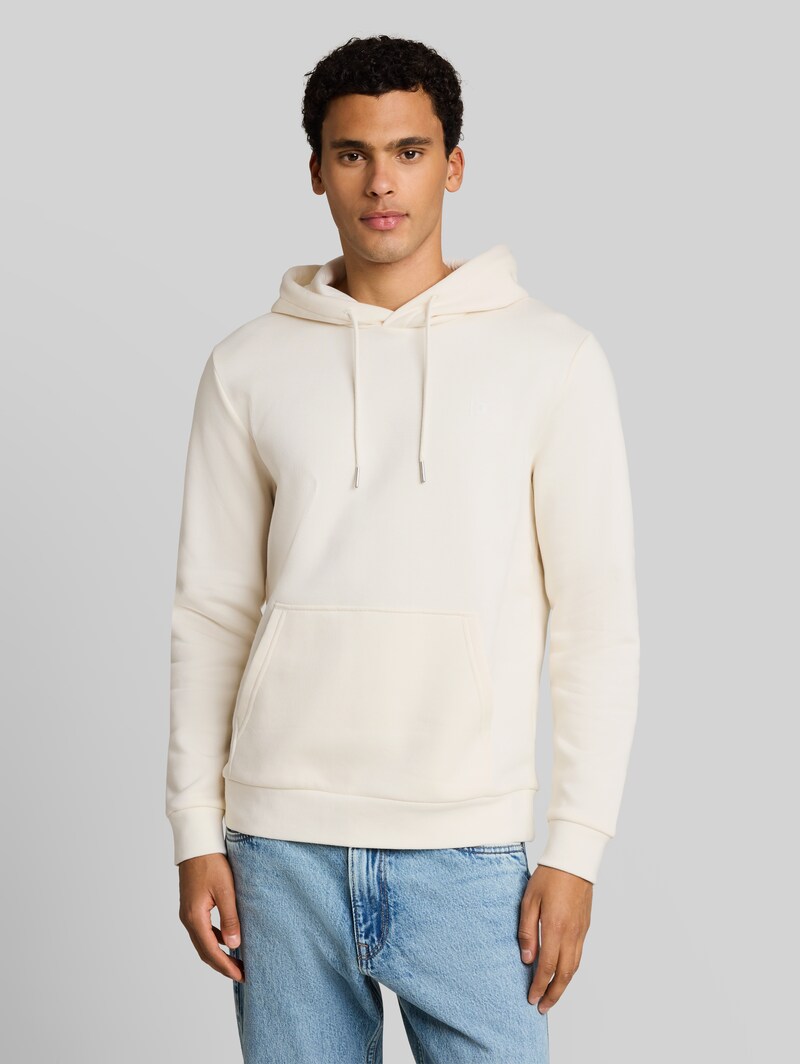 Tom Tailor Basic Hoodie Sweatshirt - Gardenia White Tom Tailor Basic Hoodie Sweatshirt - Gardenia White