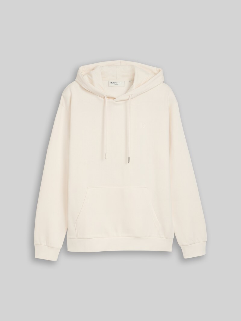 Tom Tailor Basic Hoodie Sweatshirt - Gardenia White