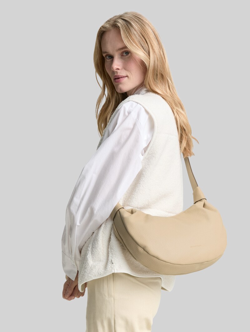 Tom Tailor TTLILIANA M Umhängetasche mit kleiner Logo-Prägung - Beige / Beige