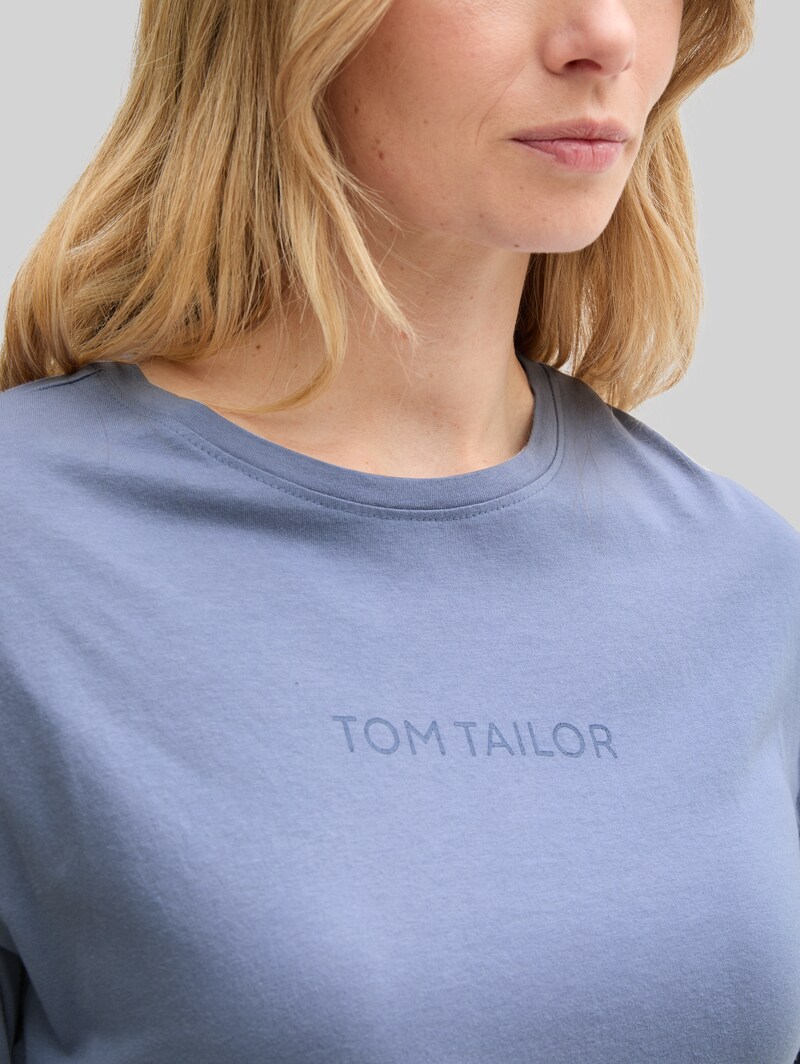 Tom Tailor Nachthemd mit Logo Print - Blue-medium-solid