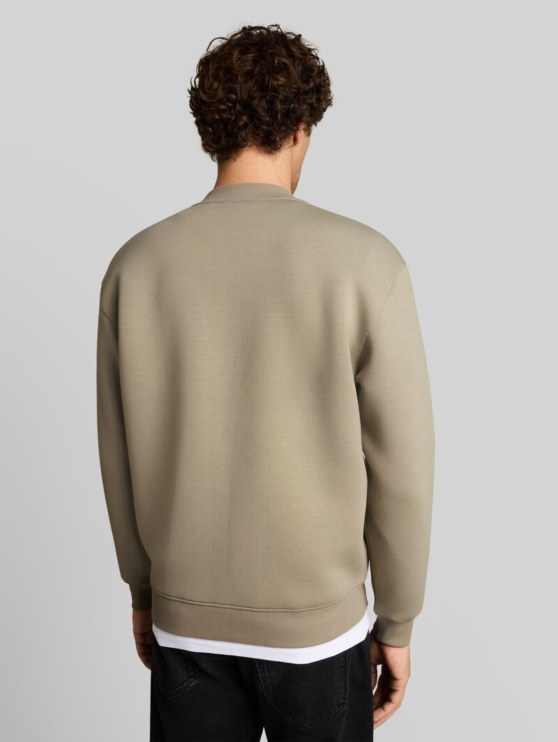 Tom Tailor Relaxed Fit Scuba Hoodie Sweatjacke - Dark Sage Green