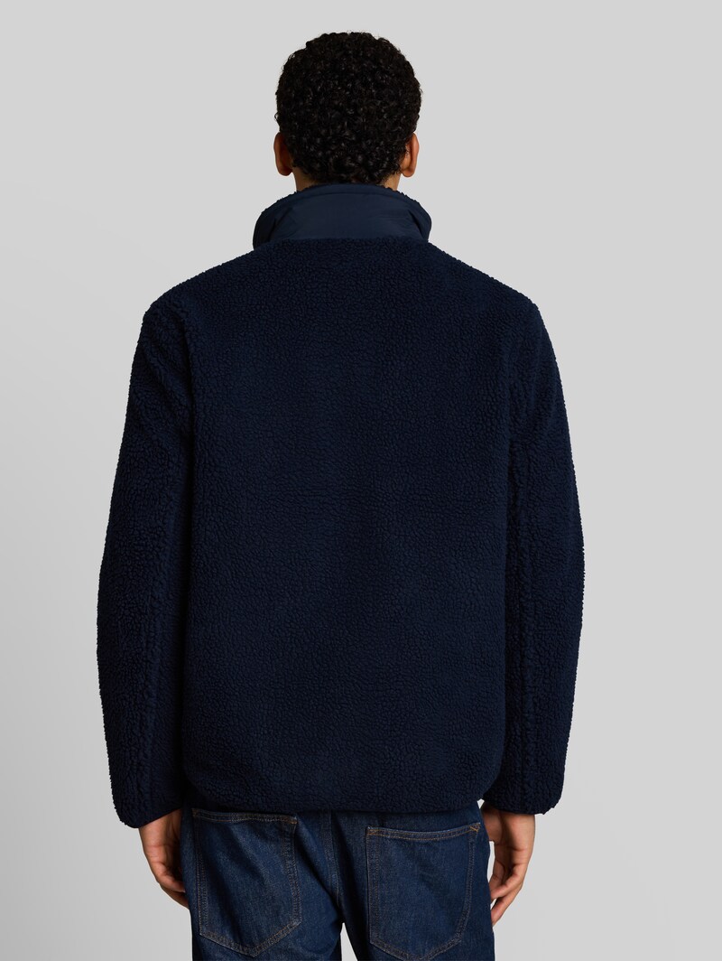 Tom Tailor Relaxed Fit Teddy Jacke - Sky Captain Blue