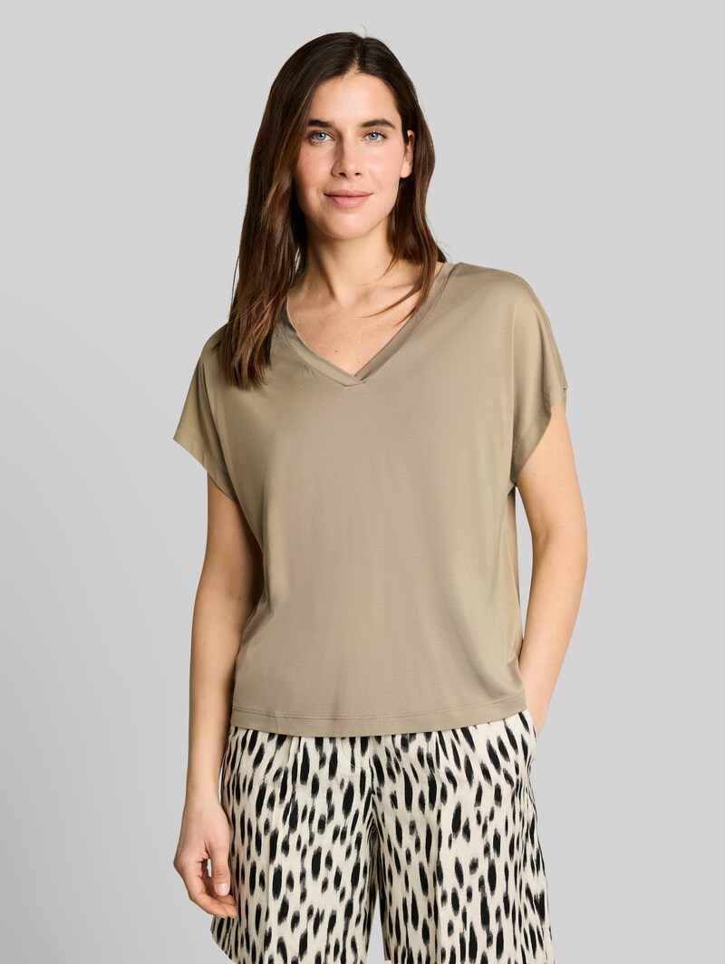 Tom Tailor T-Shirt mit V-Ausschnitt - Silver Olive Tom Tailor T-Shirt mit V-Ausschnitt - Silver Olive