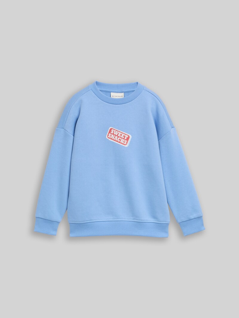 Tom Tailor Oversize Sweatshirt mit Rückenprint - Light Blue