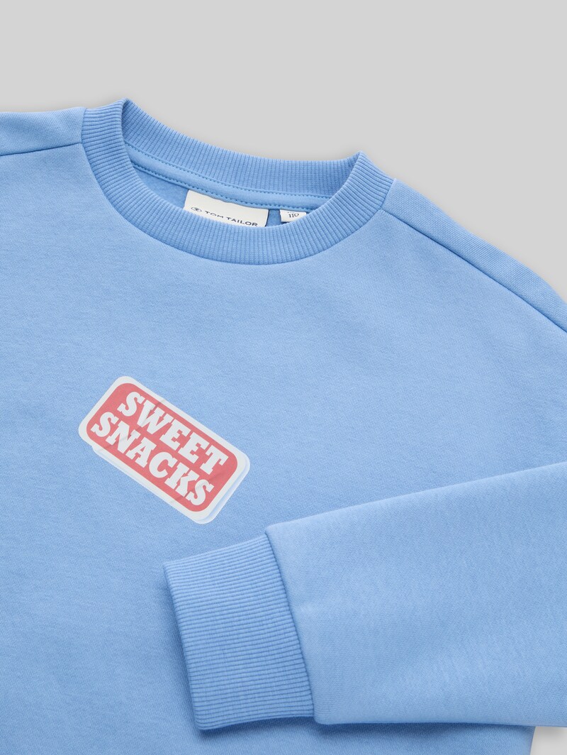 Tom Tailor Oversize Sweatshirt mit Rückenprint - Light Blue