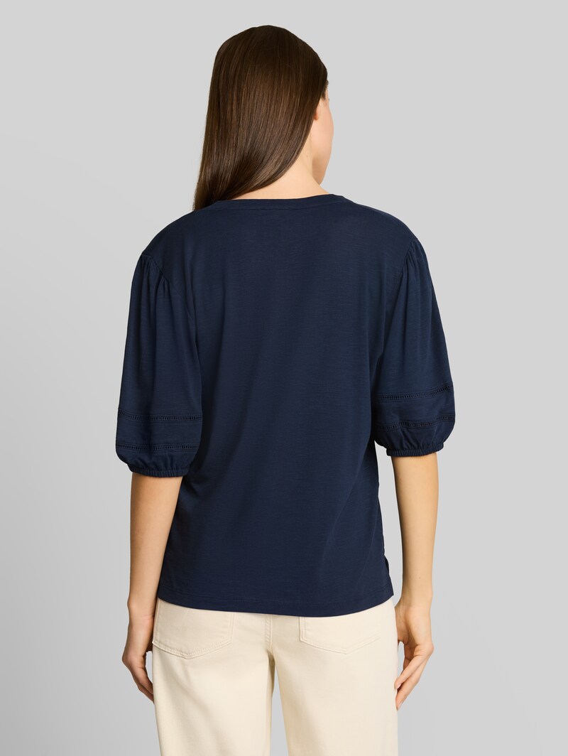 Tom Tailor Blusenshirt mit Spitzendetails - Sky Captain Blue