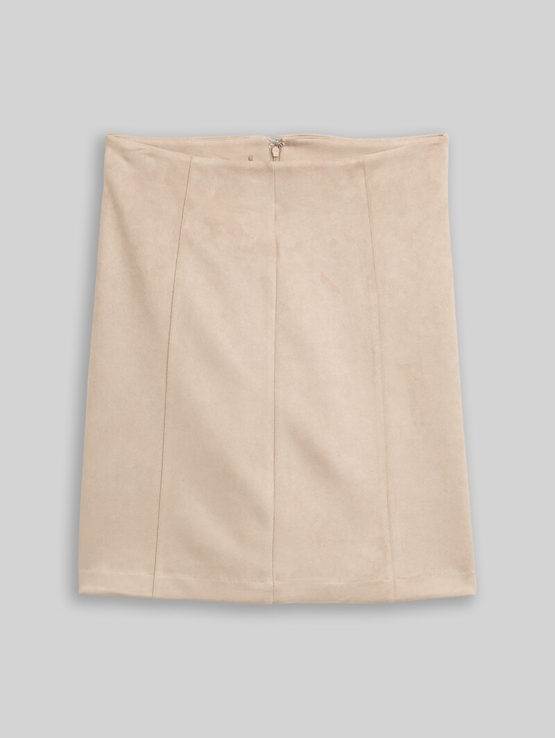 Tom Tailor Rock in Wildleder-Optik - Soft Taupe Grey