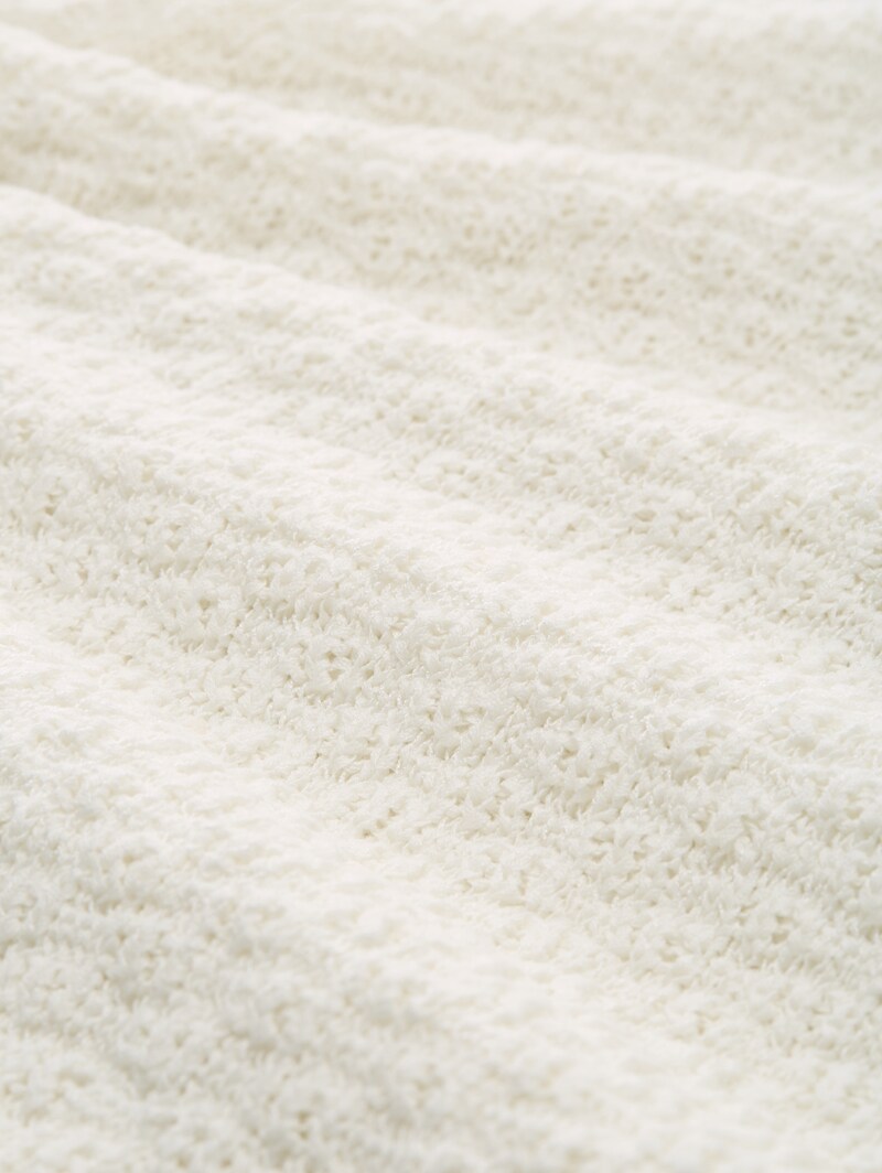 Tom Tailor Strickpullover mit Struktur - Whisper White
