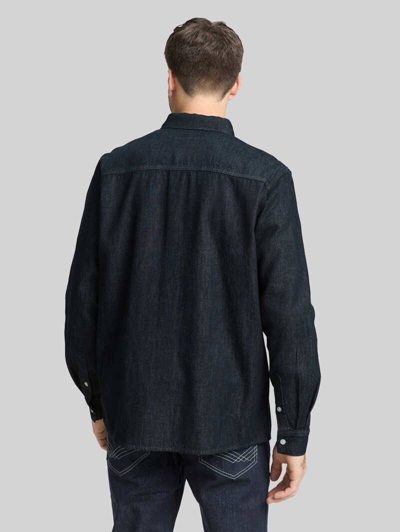 Tom Tailor Regular Fit Jeanshemd - Rinsed Blue Denim