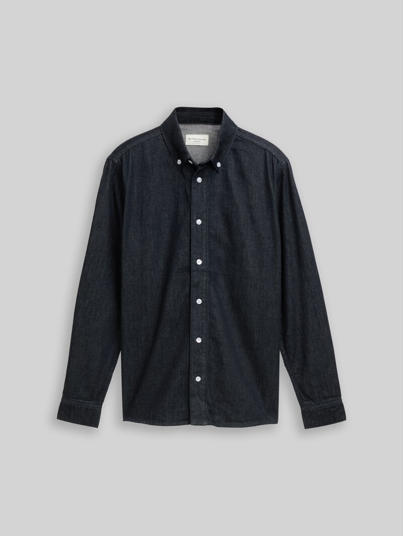 Tom Tailor Regular Fit Jeanshemd - Rinsed Blue Denim