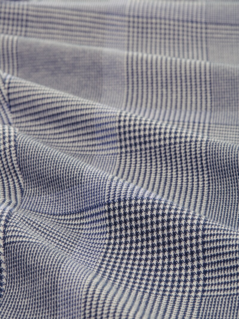 Tom Tailor Loose Fit Hose im Karomuster - Navy Blue Check