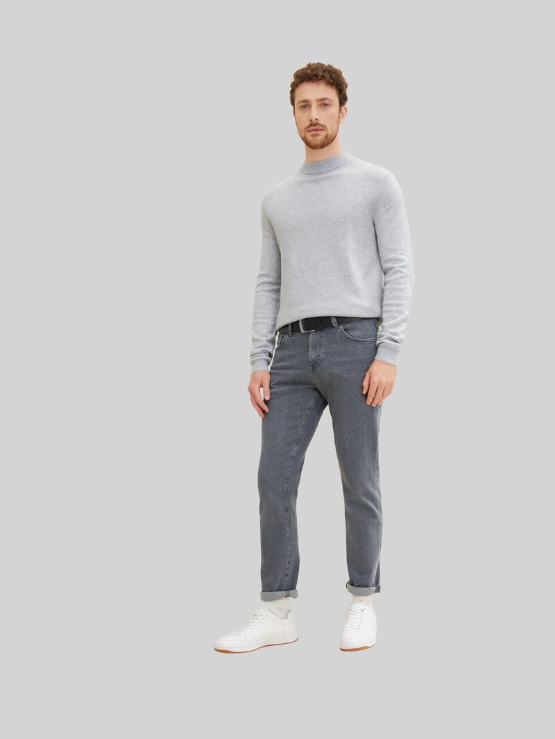 Tom Tailor TTANDREW Ledergürtel mit eckiger Dornschließe - Black Uni