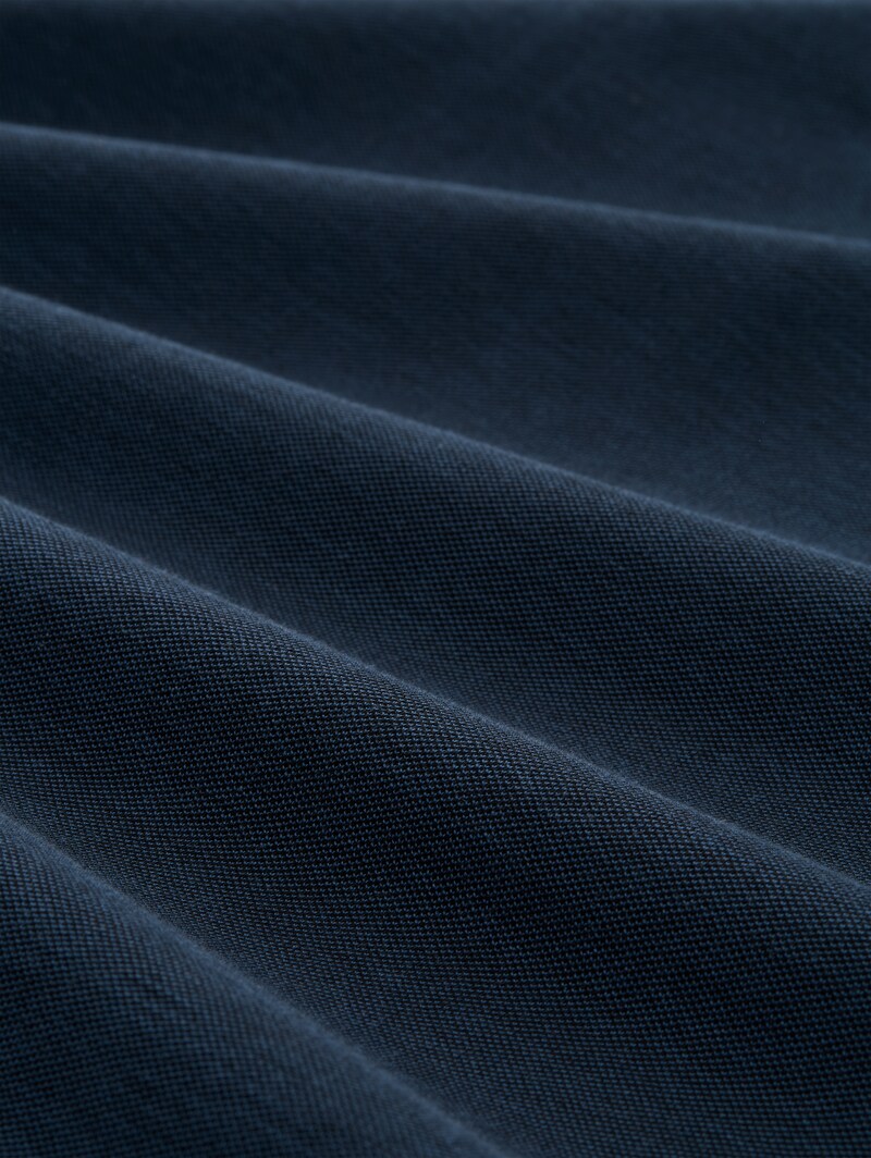 Tom Tailor Piqué Poloshirt mit Stehkragen - Blue Black Two Tone Pique