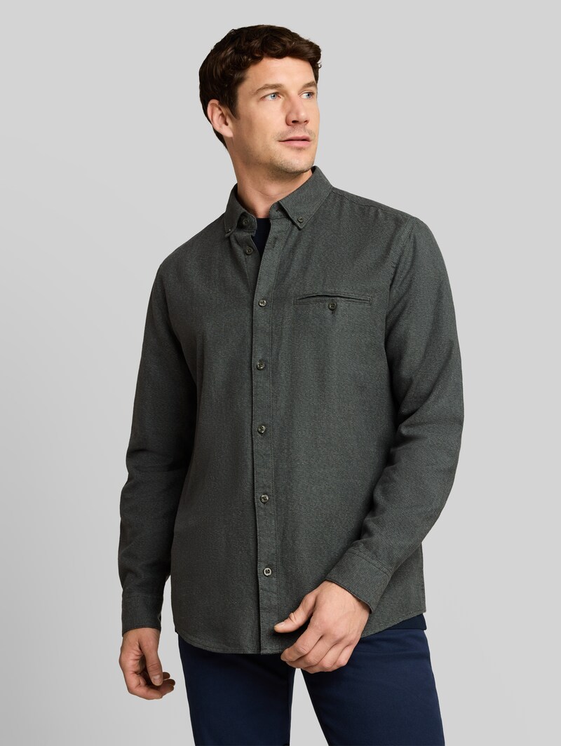 Tom Tailor Regular Fit Hemd aus Baumwolle - Green Based Structure Tom Tailor Regular Fit Hemd aus Baumwolle - Green Based Structure