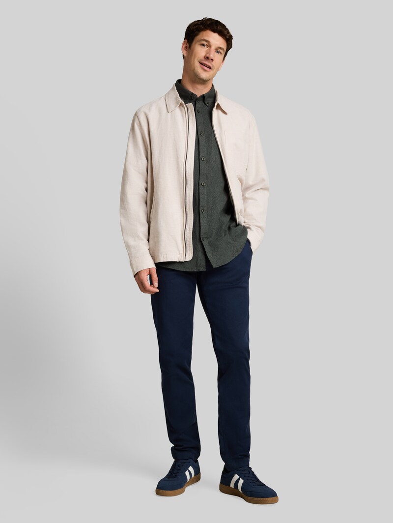 Tom Tailor Regular Fit Hemd aus Baumwolle - Green Based Structure