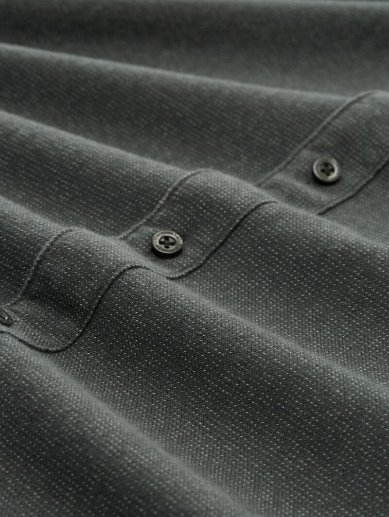Tom Tailor Regular Fit Hemd aus Baumwolle - Green Based Structure