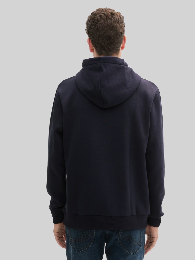 Tom Tailor Hoodie Sweatshirt mit Logo-Print - Sky Captain Blue