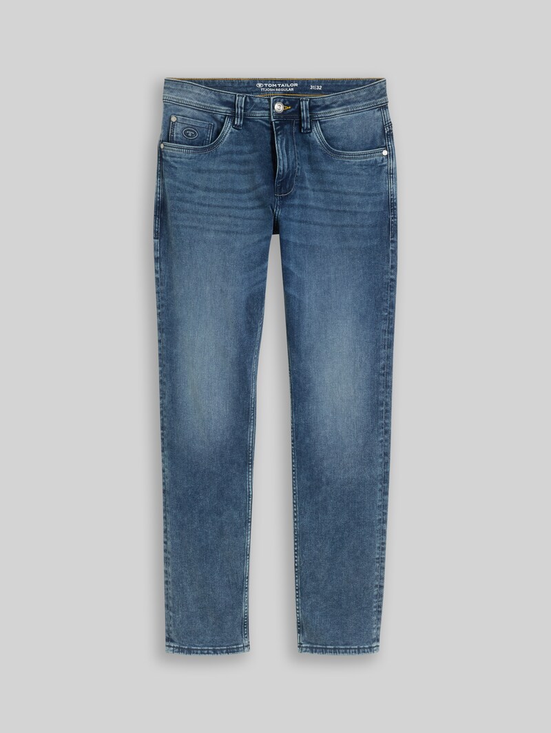 Tom Tailor TTJOSH REGULAR SLIM Jeans mit Stretch - Used Mid Stone Blue Denim