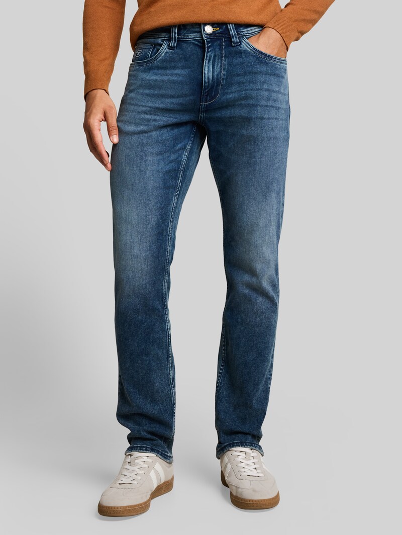 Tom Tailor TTJOSH REGULAR SLIM Jeans mit Stretch - Used Mid Stone Blue Denim