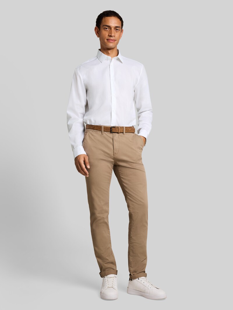 Tom Tailor Regular Fit Hemd mit Stretch - White