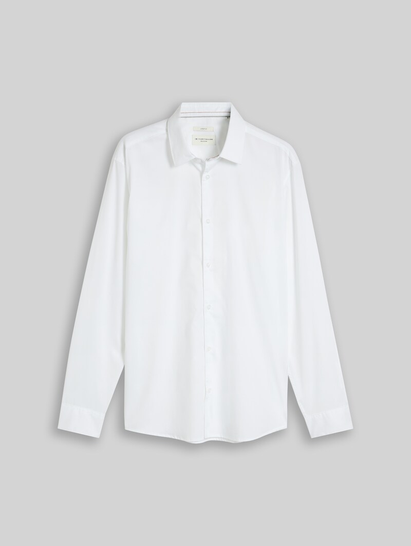 Tom Tailor Regular Fit Hemd mit Stretch - White