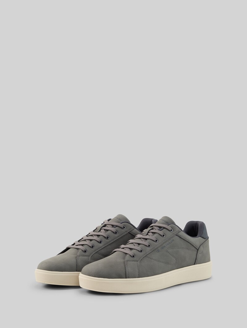 Tom Tailor Sneaker aus Lederimitat - Grey