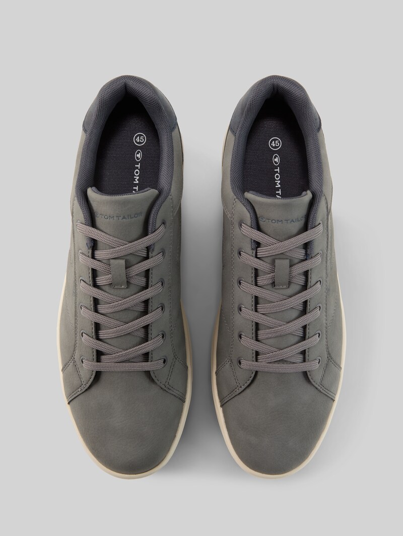 Tom Tailor Sneaker aus Lederimitat - Grey