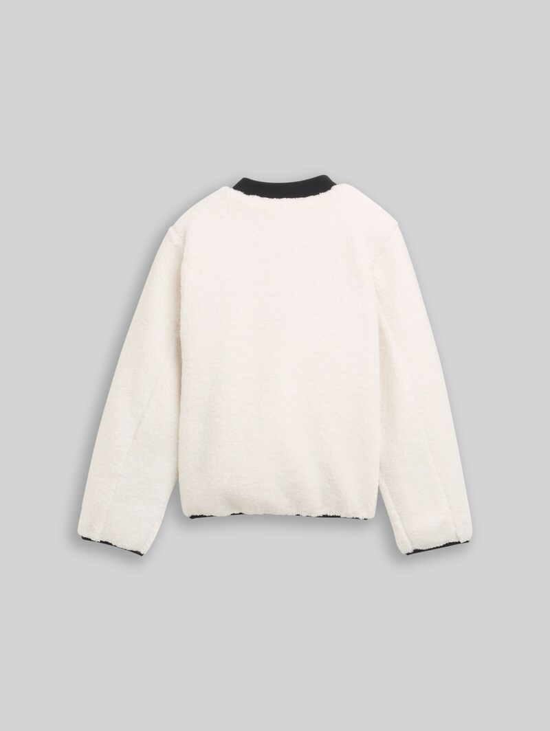Tom Tailor Teddy Bomberjacke - Light Cream Beige Tom Tailor Teddy Bomberjacke - Light Cream Beige