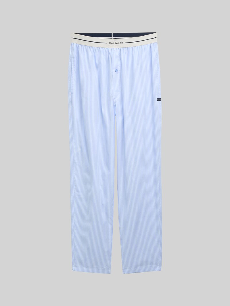 Tom Tailor Pyjama-Hose aus Baumwolle - Blue-light-stripe