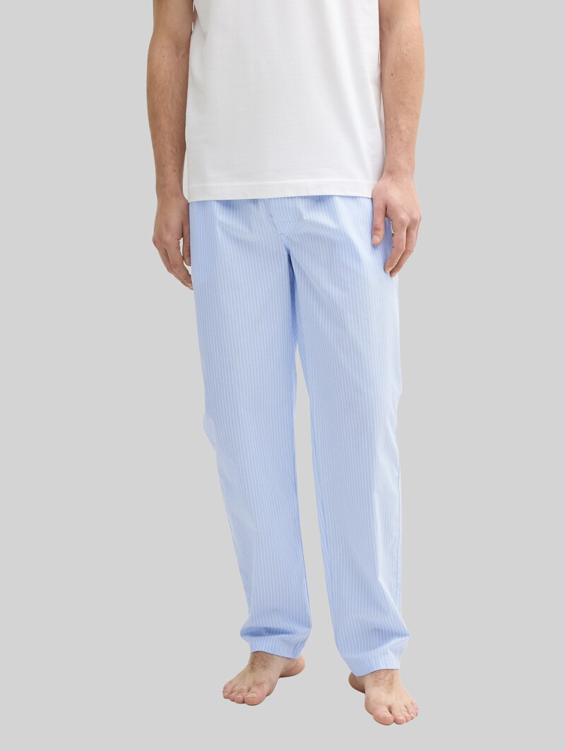 Tom Tailor Pyjama-Hose aus Baumwolle - Blue-light-stripe