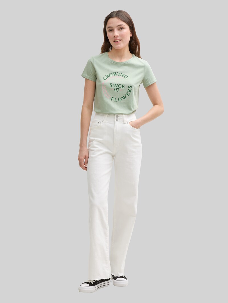 Tom Tailor T-Shirt mit Print - Fresh Mint Green