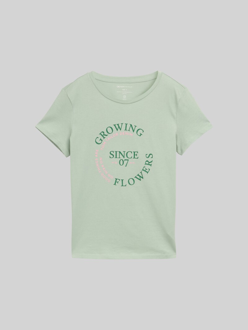 Tom Tailor T-Shirt mit Print - Fresh Mint Green