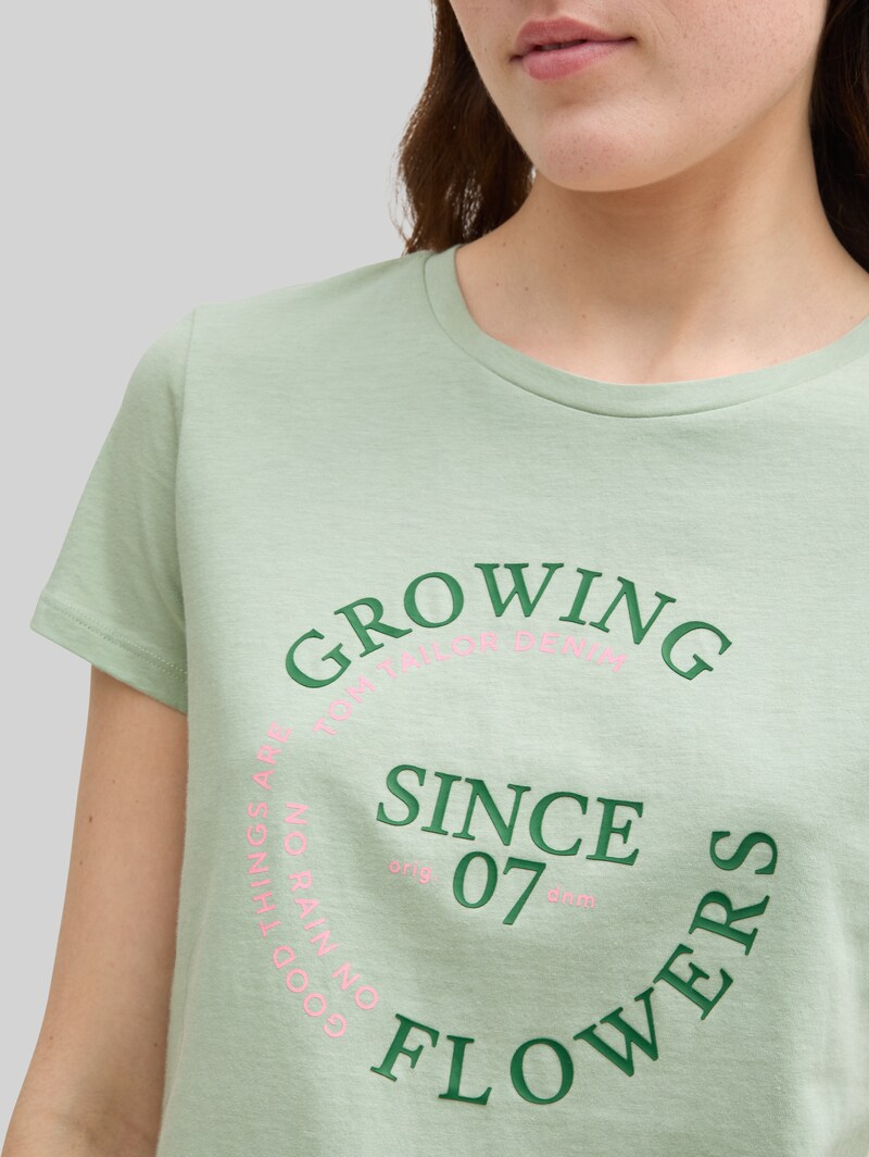Tom Tailor T-Shirt mit Print - Fresh Mint Green