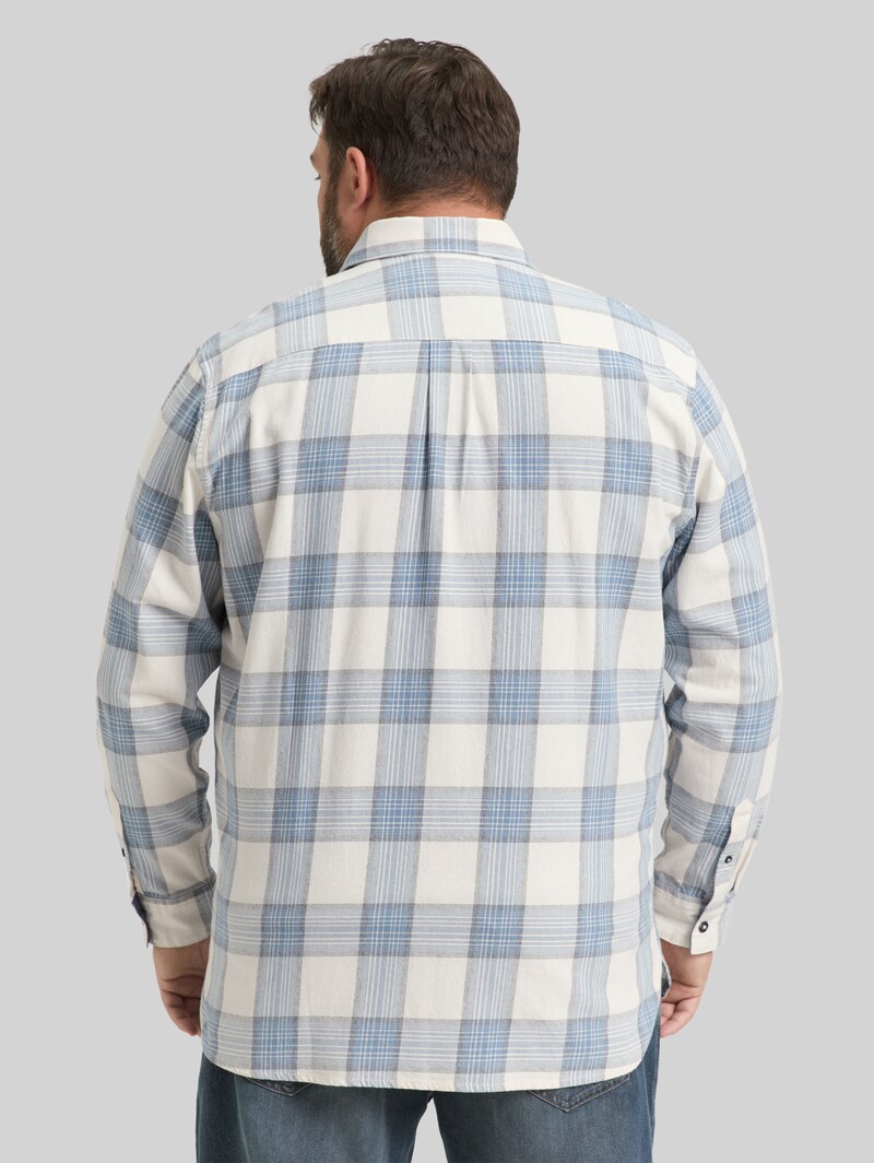 Tom Tailor Plus Size - Hemd mit Karomuster - White Light Blue Check