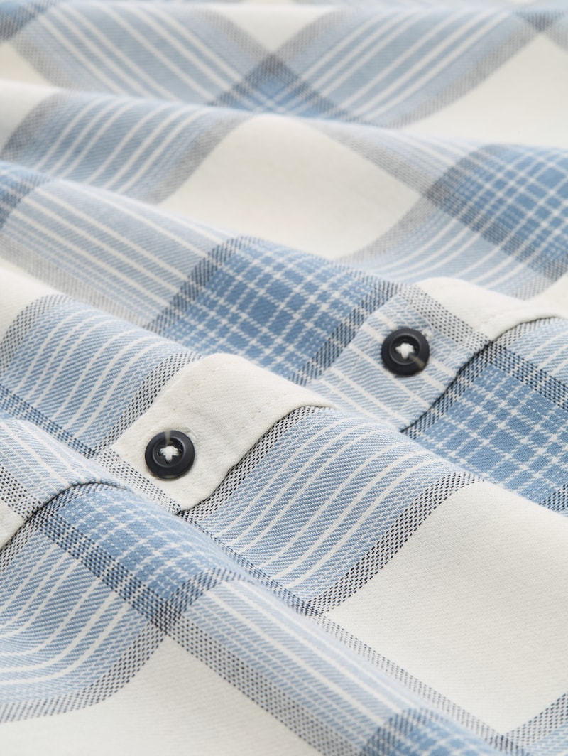 Tom Tailor Plus Size - Hemd mit Karomuster - White Light Blue Check